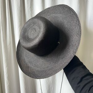 Elegant Black Wide-Brim Hat
